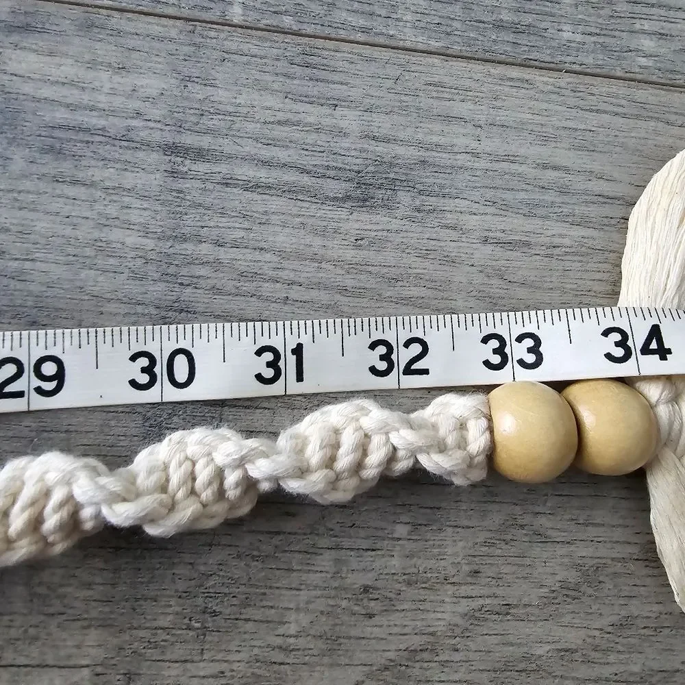 NEW Bohemian Woven Curtain Tiebacks Leaf NWOT